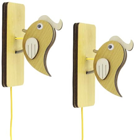 CYIOU 2 Stücke Specht-Türklingel Lustiger Holzspecht-Türklopfer Kreative DIY Wooden Woodpecker Door Knocke Türklingel für Schlafzimmertür Wohnzimmer-Terrassentür