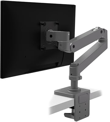 Ergotron – Upgraded LX Pro Premium Monitor Arm, Single Monitor Desk Mount – fits Flat Curved Ultrawide Computer Monitors up to 34 Inches, 4 to 22 lbs, VESA 75x75mm or 100x100mm – Dark Grey