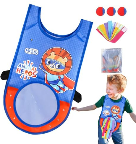 Sticky Ball Vests - Dodgeball Tag Sticky Vest | Dodgeball Vest Game | Dodgeball Game Set | Sticky Ball Catch Game | Throwing Target Game Catching Ball Set | Barn Dodgeball Game Toys