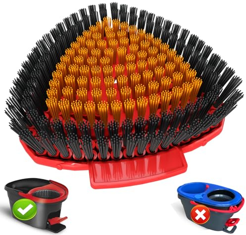 Bublador Upgraded Wischmopp Ersatzköpfe Bodenwischer Kompatibel mit Vileda Turbo Wischmop Vollen Borsten Reinigungs Schrubber Bürste für Küche, Bad, Pool, Terrasse & Hartböden