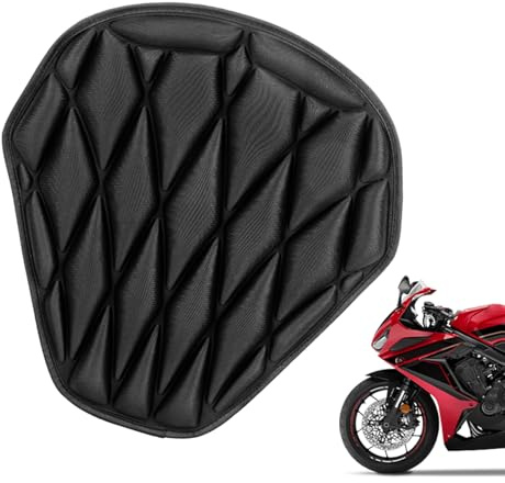 Sittdyna för motorcykel, lång åktur komfortdyna, 30 x 30 cm kompakt absorberande med halkfri, andningsbart kuddöverdrag, för gata, cykel, cruiser, skoter, svart