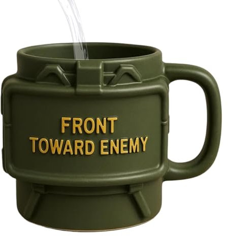 Taza, taza de memorial, taza de té de café, copa de bebida de resina, vino de agua caliente amigable, mano de obra en relieve, verde 1 pieza, para las oficinas del desayuno del Día del Padre.