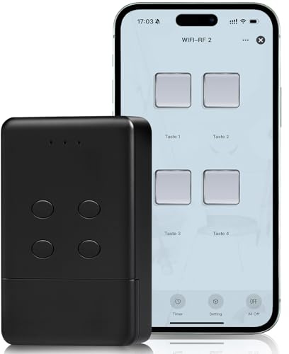 pepape Smart WLAN Apriporta da garage Controller per EcoStar RSC2-433 RSE2-433, controllo APP, compatibile con Hörmann EcoStar Liftronic 500/700/800, Portronic D2500/D5000/S4000