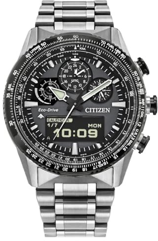 Citizen JV2006-55H Promaster Skyhawk Herrenuhr Edelstahl Solar Grau Silberfarben