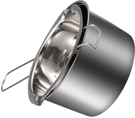 FENICAL Set Pentola a Bagnomaria in Acciaio Inox 201 da 400ml per Sciogliere Cera, Burro e Formaggi, Adatta per Casa, Pasticceria e Ristorante