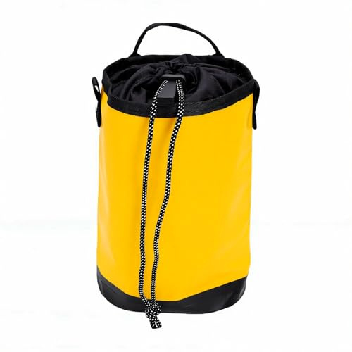 Cosiki Borsa per Attrezzatura da Arrampicata Borsa per Attrezzi in Rete di PVC Resistente per Lavori in Alta Quota Chiusura con Coulisse per gli Appassionati di attività All'aperto (YELLOW)