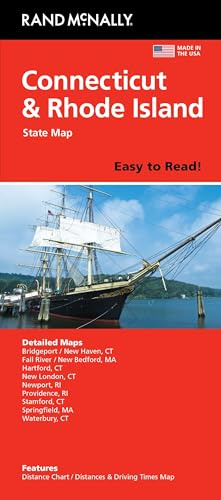 Rand McNally Easy to Read: Connecticut, Rhode Island State Map