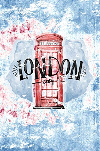 London: Reisetagebuch, Urlaubstagebuch, Blanko Journal Liniert, rote Telefonzelle Cover