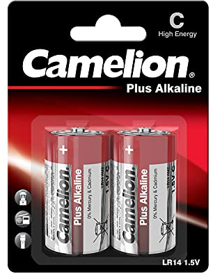 Baby-Batterie CAMELION Plus Alkaline 1,5 V, Typ C/LR14, 2er Blister