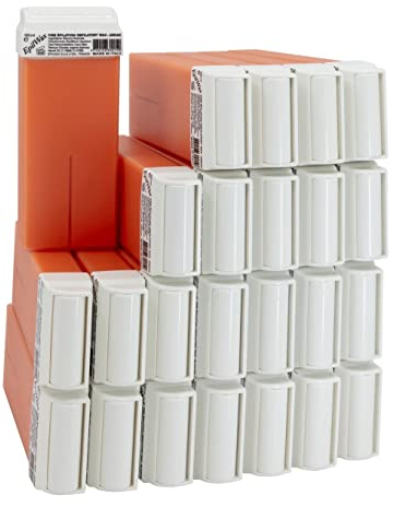 EpilWax Wachspatronen Set mit 24 Argan Warmwachspatronen zur Haarentfernung Enthaarungswachs 100 ml Roll-on Nachfüller