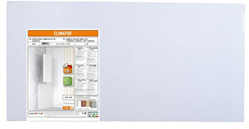 CLIMAPOR Energiespar-Dämmplatte grundiert, weiß, 1 x 0,5 m x 7 mm, 4 Packstücke (= 16 qm), Innenraum-Dämmung