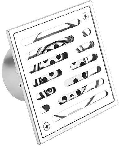 Duschablauf Badablauf, Edelstahl 110x110mm Großkaliber Badezimmer Bodenablauf, Ablaufgitter Duschablauf für Küche, Bad, Garage, Keller(110 * 110mm)