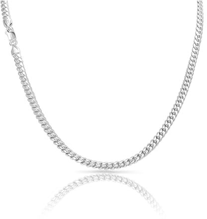 TAIPAN Miami Cuban Link Chain 5mm breit 70cm lang Kette aus 925 Sterlingsilber Silberkette Herren Damen inkl. Beutel, Putztuch, Zertifikat (70)