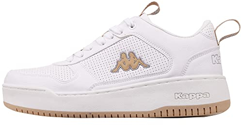 Kappa Unisex FOGO PF Women Sneaker, Weiß, 38 EU