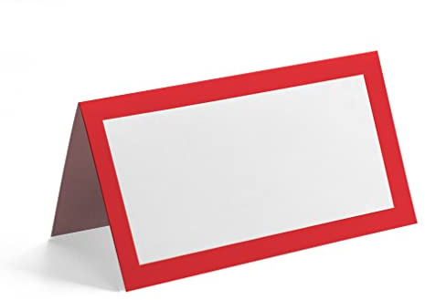 Inkdotpot Lot De 24, Tables Solides Marque-Places Pour La Mise En Place De La Table Pour Grâces De Mariage Restauration Buffet Tentes De Table - Cartes D'Escorte De Nom De Mariage (Rouge)