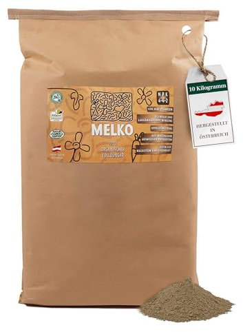 Melko - Naturdünger aus Mehlwurmkot, Universaldünger für alle Pflanzen, Gemüsedünger, Pflanzendünger, Organischer Volldünger, Worm castings als Alternativer Dünger und Nährstoffverstärker, 10kg