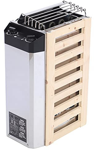 3KW Internal Control Type Stainless Steel Sauna Stove Heater Heating Tool Electric Wet Dry Sauna Heater For Small To Medium Sauna Room 220V For 2-4m³ Sauna Heater Stove