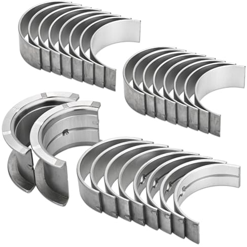 STD Main & Rod Bearings Kit Compatible with Chevy GM 1968-2002 SBC 350 305 327 307 5.7L 5.0L V8 Car & Truck Engines - 2.450in Journal Standard Size Replace# MS909A BC296J BB253J CB663A 8-2555A