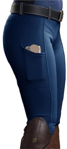 GMGQJST Pantalones de equitación Pantalones de equitación elásticos de Cintura Alta for Mujer y Hombre(Blue,L)