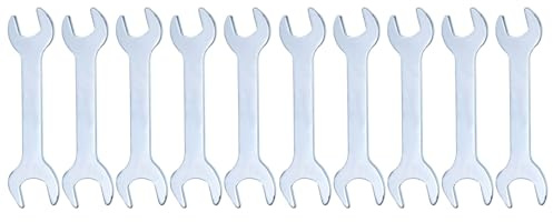 QUARKZMAN 10pcs Chiave Aperta Doppia Estremità Sottile 13mm x 17mm Metrica Super Sottile Testa Piatta Piccola Chiave Aperta Galvanizzata per Riparazione Auto Montaggio Mobili