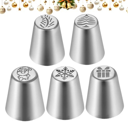 Davivian Boquillas Para Decorar 5 Unidades, Boquillas Para Crema Pastelera, Utensilios Y Herramientas Para Repostería Y Cocina