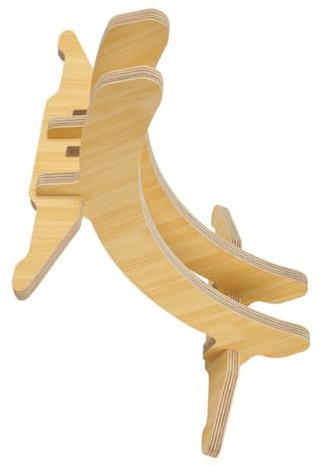 YARNOW Supporto per Parcheggio Bici in Legno Massello Regolabile Rastrelliera per Esposizione e Deposito Biciclette Stabile Supporto Monolaterale per Uso Domestico e Terreni Irregolari