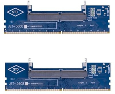 Awwertse 2PCS Adaptador de Memoria RAM DDR4 SO-DIMM A DIMM para PC de Escritorio, Tarjeta de Prueba de Memoria RAM de Portátil A PC de Escritorio