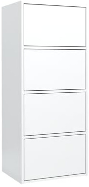 meble masztalerz Commode Haute à 4 Portes Blanc 120x50x39 cm