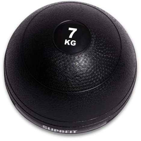 SUPRFIT – medicinboll 7 kg – speciellt gummerad slamboll med halkfri och halkfri PVC-yta – Power Ball för övningar i snabbkrafts- och uthållighetsträning utan att studsa tillbaka från golvet