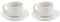 Dualit Espresso Coffee Cups, Set of 2 New Bone China Cups and Saucers Microwave and Dishwasher Safe | Crisp Fine White China