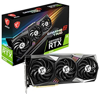 MSI GeForce RTX 3080 GAMING Z TRIO 10G LHR Gaming Graphics Card - 10GB GDDR6X, 1830MHz, PCI Express Gen 4, 320-bit, 3x DP v 1.4a, HDMI 2.1 (Supports 4K)