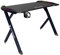 Oversteel - Vitallium Tavolo da gioco 120x60x75 cm, luce LED RGB, superficie in fibra di carbonio, ergonomico, supporto per tazze e cuffie, scrivania per computer, nero