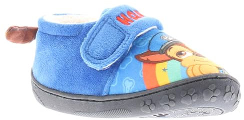PAW PATROL, Jungen oder Mädchen, Hausschuhe für Kinder mit Klettverschluss, Blau, Größe 6 UK, 23 EU