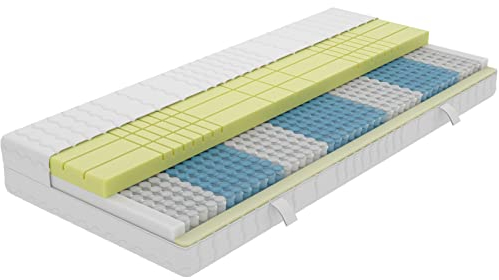 AM Qualitätsmatratzen 3D Deluxe 7-Zonen Taschenfederkernmatratze 100x200 H3 - Orthopädische Matratze 24 cm hoch - Tonnentaschenfederkernmatratze 100 x 200 - Made in Germany