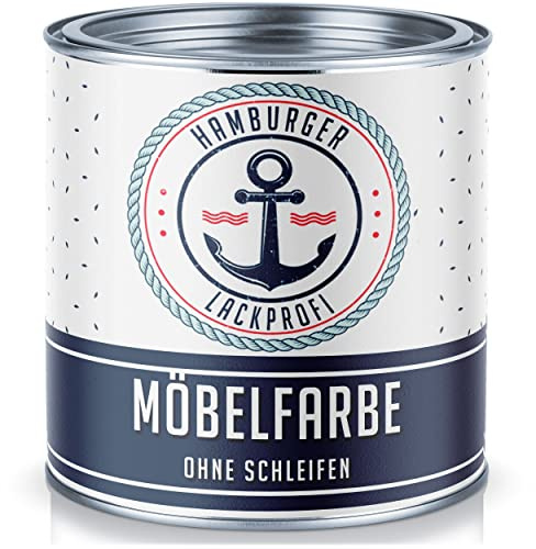 Pintura para muebles brillante blanco señal RAL 9003 blanco Esmalte para muebles sin lijar madera y metal - interior y exterior (2,5 L) Hamburger Lack-Profi