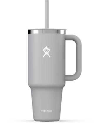 HYDRO FLASK - Travel Tumbler - Thermobecher 1180 ml (40 Oz) mit verschließbarem Press-In-Strohhalmdeckel - Edelstahl - Doppelwandige Vakuumisolierung - Spritzwassergeschützter Deckel - Birch