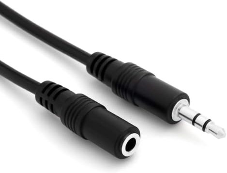 REY Cable Audio Mini Jack 3,5mm Macho a Hembra, 2M