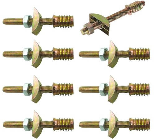 M8*90mm Worktop Connecting Bolt, Table Top Fasteners Countertop Connector Bolts Nuts Washers, Furniture Fastening Accessories for Butcher Blocks Bed Frames, 8 Set