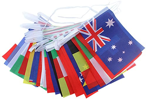 TOKIDNY 1satz Hängende Länderflaggen Kette Fußball Wm Deko-banner Für Sportevents Partys Und Festivals International Flag Banner Lebendige Und Gedruckte Fahnen Für Jeden Anlass