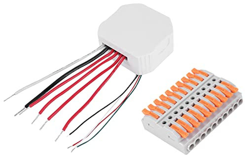 MRNHA Tuya Smart WiFi 2 Gang Double Curtain Blind Switch Module Roller Shutter Electric Motor Smart Life App with Home