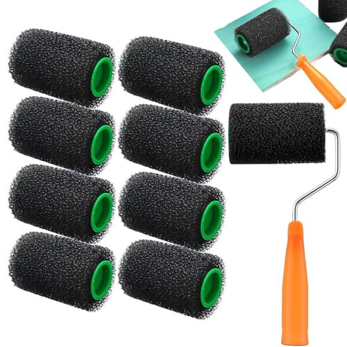 Rouleau texturé pour peinture | Rouleau de peinture murale avec effet | Rouleau structuré pour terrasse, meubles, salle de bain, chambre à coucher, murs et revêtement de camion