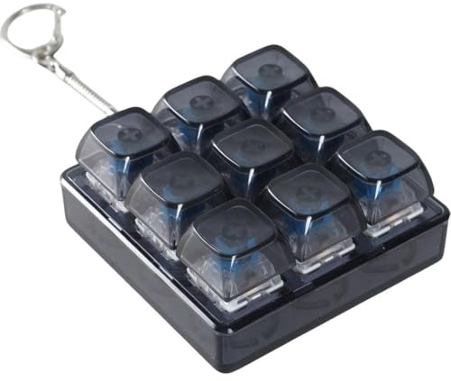 Wudaizhi Fidget leksak med tangentbord, 9-tangenters Fidget Keychain Keyboard, Bärbar Clicker för Vuxna Och Barn, Fidget för Stressavlastning Och Tid
