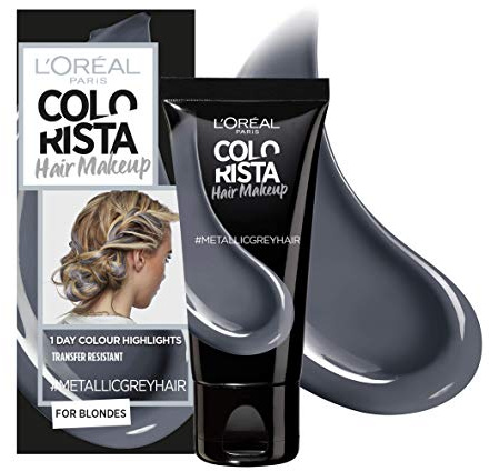 L'Oreal Colorista Hair Makeup Metallic Grey Blonde Temporary Hair Colour 30ml