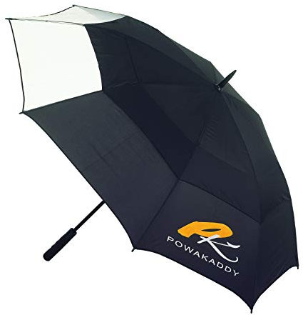 Powakaddy 2019 CLEARVIEW DUAL CANOPY BLACK AUTOMATIC GOLF UMBRELLA/GENUINE