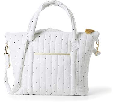VERTBAUDET Wickeltasche,Plume wollweiß bedruckt ONE SIZE