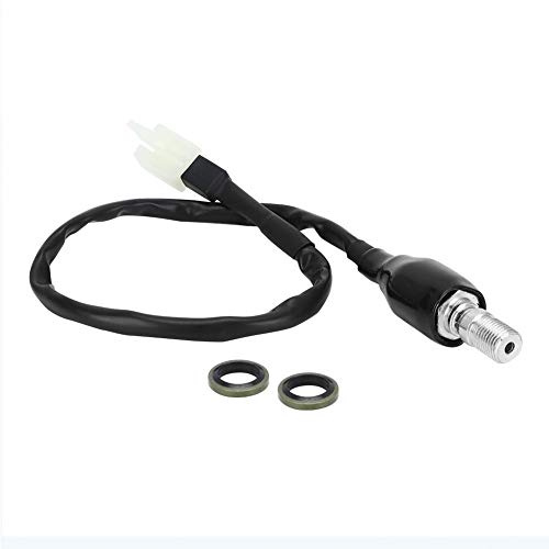 Suuonee Hydraulbroms Switch, M10x1.0 Universal Motorcykel oljeslang Hydraulpump F?rst?rkt bromsljuskontakten bak (rak huvudet)