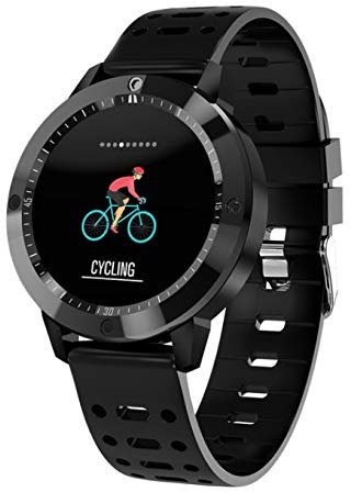 HPYHPY Men's and Women's Smart Watch Waterproof Tempered Glass Activity Fitness Tracker Heart Rate Monitor