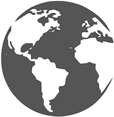 Generisch - Adesivo per sfera del mondo (43/5/2) (colori assortiti in tabella, 30 x 30 cm)