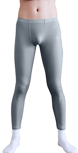 Gefomuofe Herren Strumpfhose Männer lang Unterhose Sport Leggins Pyjamas Thermohose Leggings Lange Laufhosen Atmungsaktiv Funktionsunterhose Sexy Hose Lange Hose Herren Mesh Strumpfhose