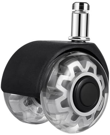 NUOBESTY 1pièce Roulette De Remplacement Pour Chaise De Bureau Roue Pivotante Silencieuse Et Résistante Accessoire Pour Fauteuil Compatible Avec Tapis Et Sol Durs